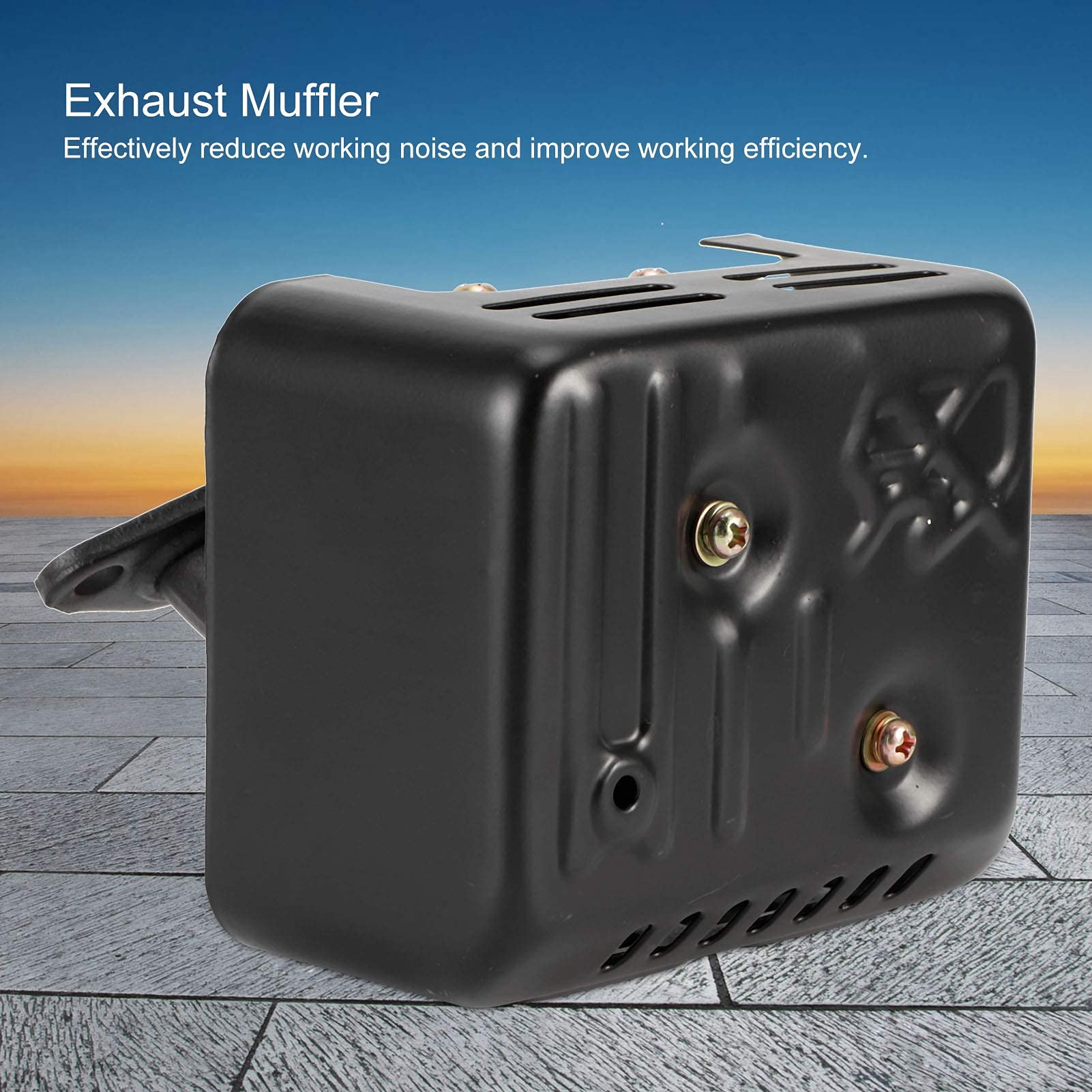 Conjunto de silenciador de escape con tubo de escape y junta, conjunto de silenciador de escape de repuesto para accesorio de motor de gasolina de 2KW/3kw/168F/170F