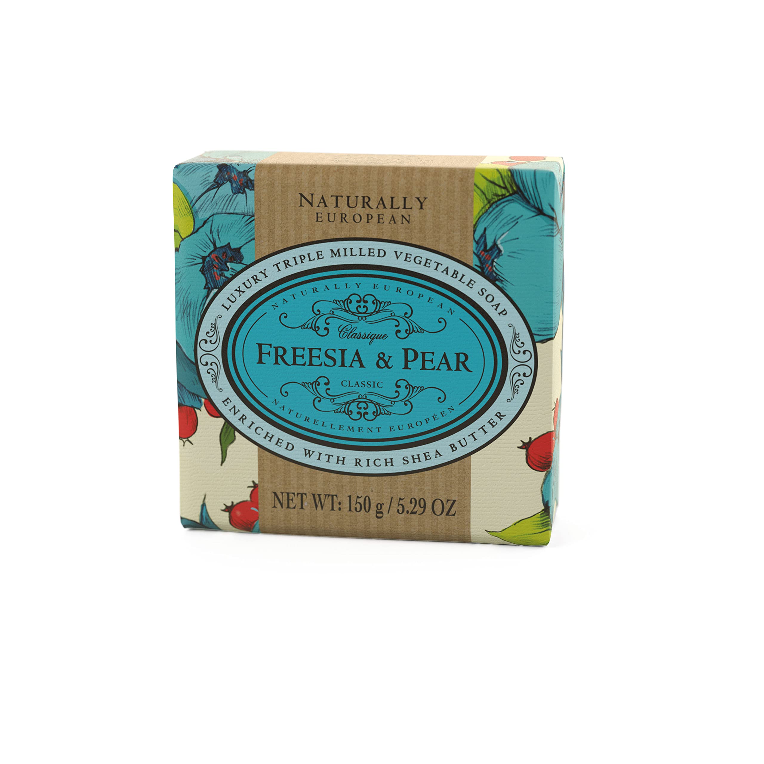 Naturally European Fragrance by Somerset Freesia & pear soap bar by somerset, 5.29 Fl Oz