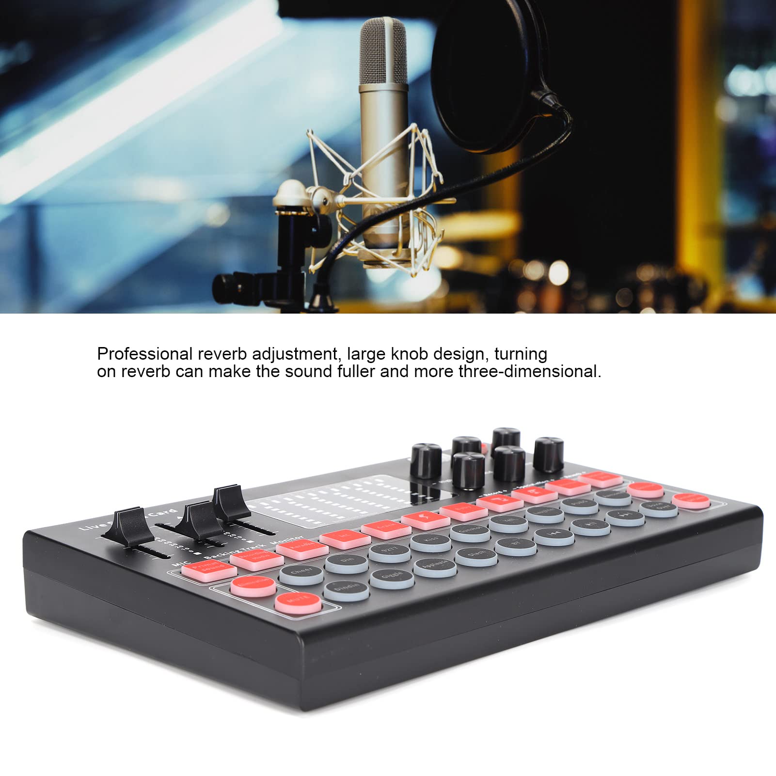 M9 Sound Card Set, Stable Signal Live Sound Card Equipment Kit Compatible for Live Broadcast