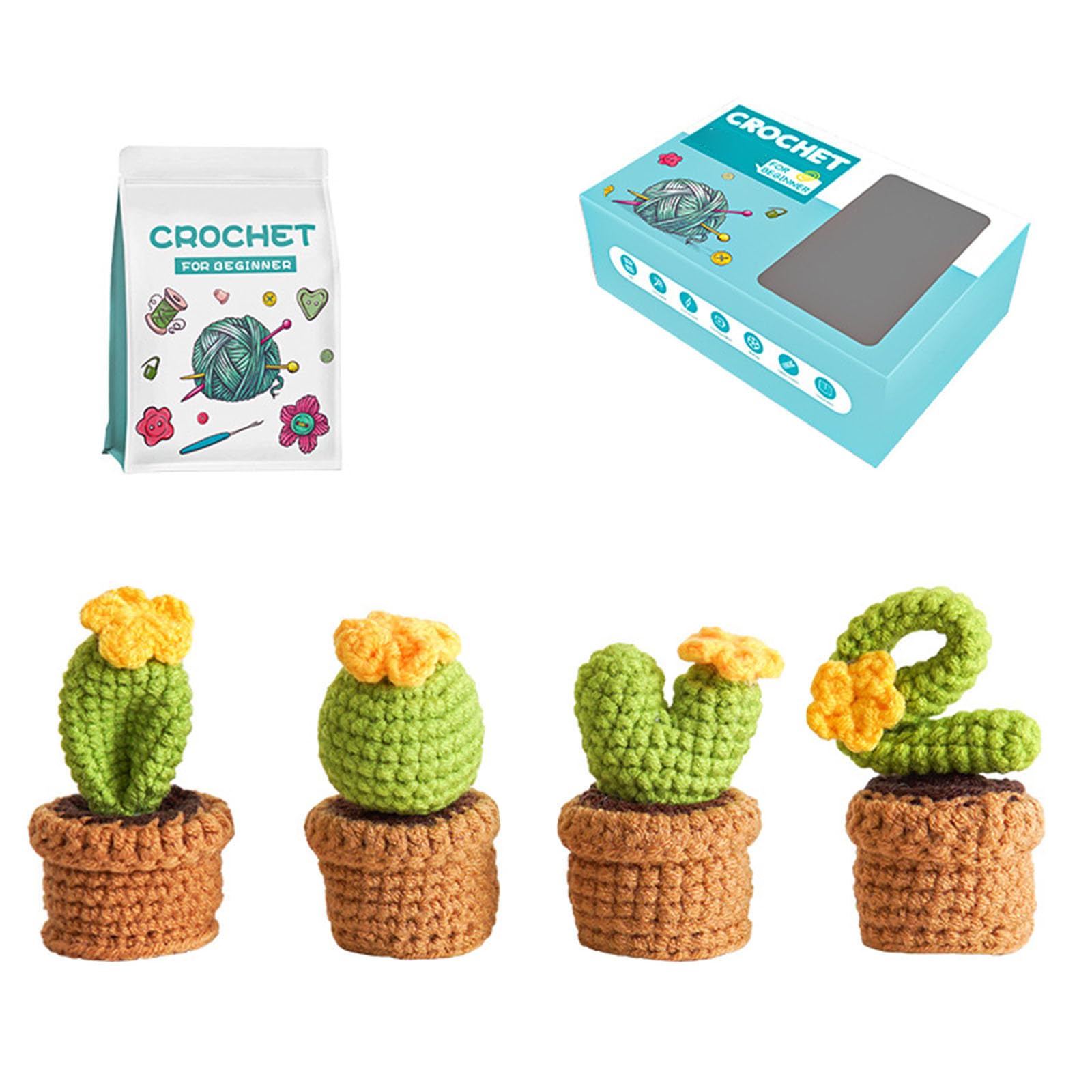 Tfaoys P Flower Lant Set For Adult Beginner With Instruction Crochet Otted Lant Supplies With Knitting Tool Crochet Hook And Yarn Set