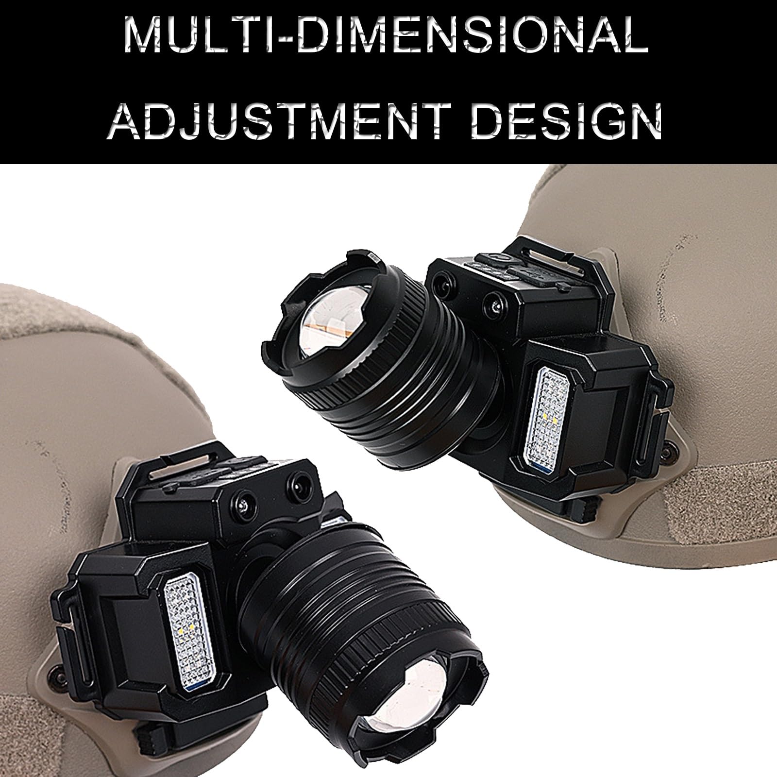 LED Outdoor Taktik Starkes Helmlicht, Intelligenter Sensor Zoom Stirnlampe, Camping Arbeiten Laufen Angeln Lampe Suchscheinwerfer