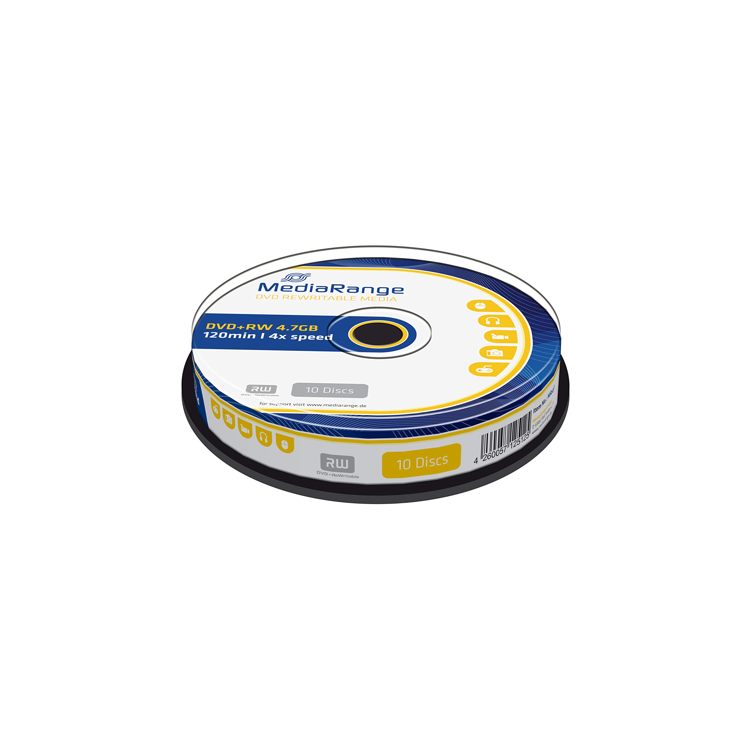 MediaRange MR451 Confezione Dvd+RW, Argento