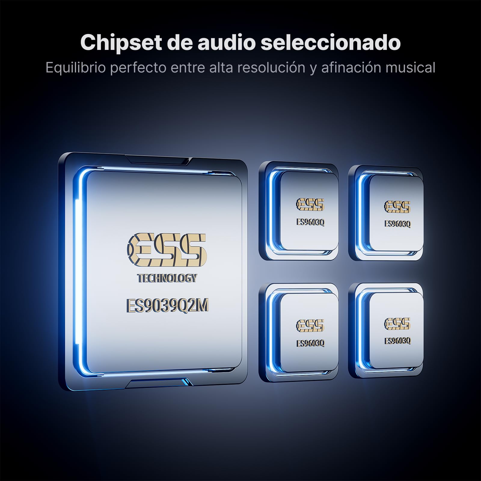 Fosi Audio MD3 Amplificador DAC Magnético Portátil, Dongle DAC HiFi con Pantalla 1,28", ES9039Q2M, Salidas 3,5/4,4mm, PCM 32bit/384kHz, DSD256, Mini Amplificador Auriculares para Móvil/PC (Negro)