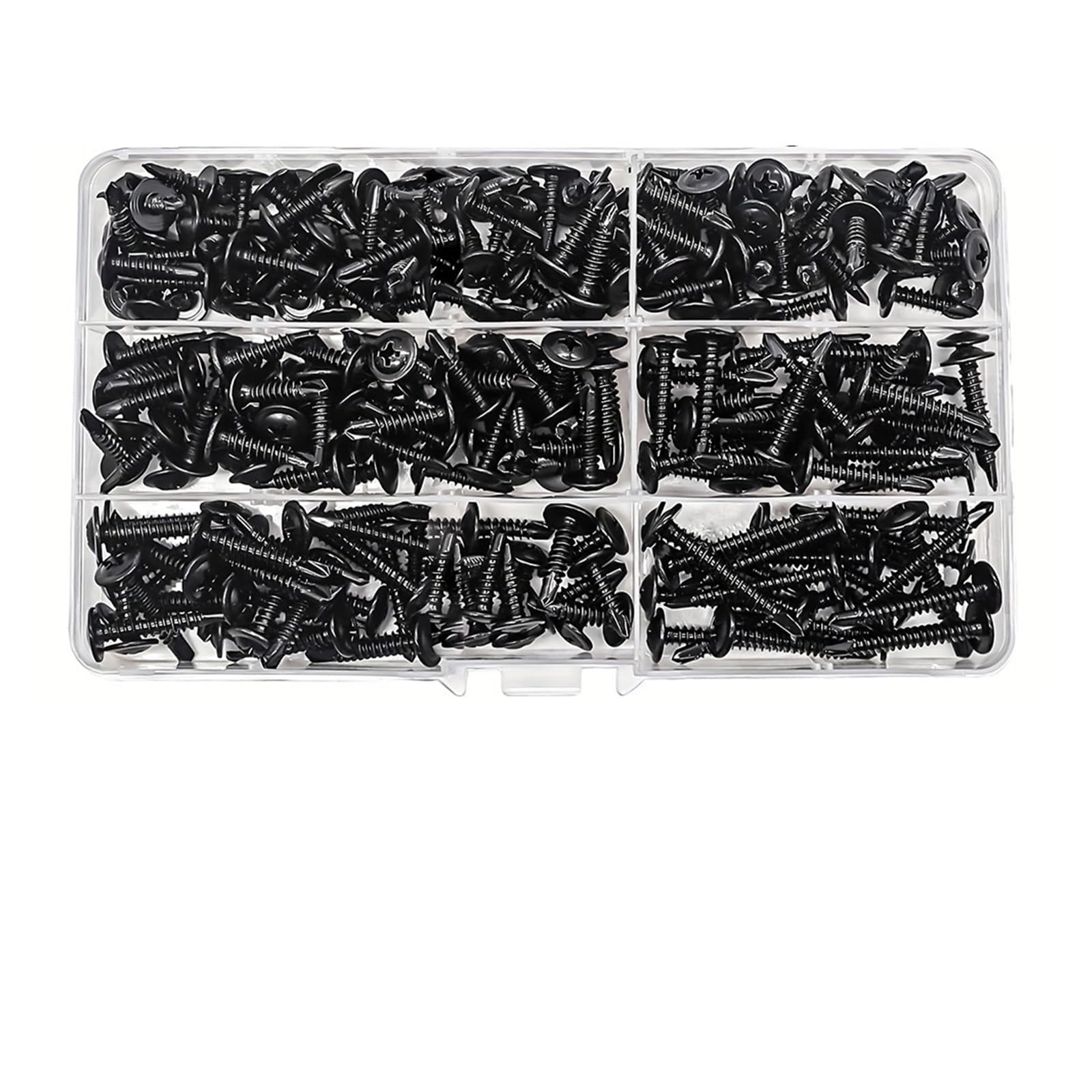 171 Uds. Surtido De Tornillos Autoperforantes De Cabeza Phillips De Acero Inoxidable 410 Con Broca for Metal, Plástico Y Aluminio