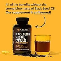 Vista 9 de Cápsulas de aceite de semilla negra prensado en frío - Suplemento de 1500 mg de comino negro para la función inmune, apoyo digestivo y salud general