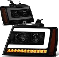 Vista 14 de DNA MOTORING HL-HPL-CSA07-BK-AM Faros delanteros con proyector LED DRL, señal de giro secuencial, compatible con 07-13 Avalanche, Negro/Ámbar