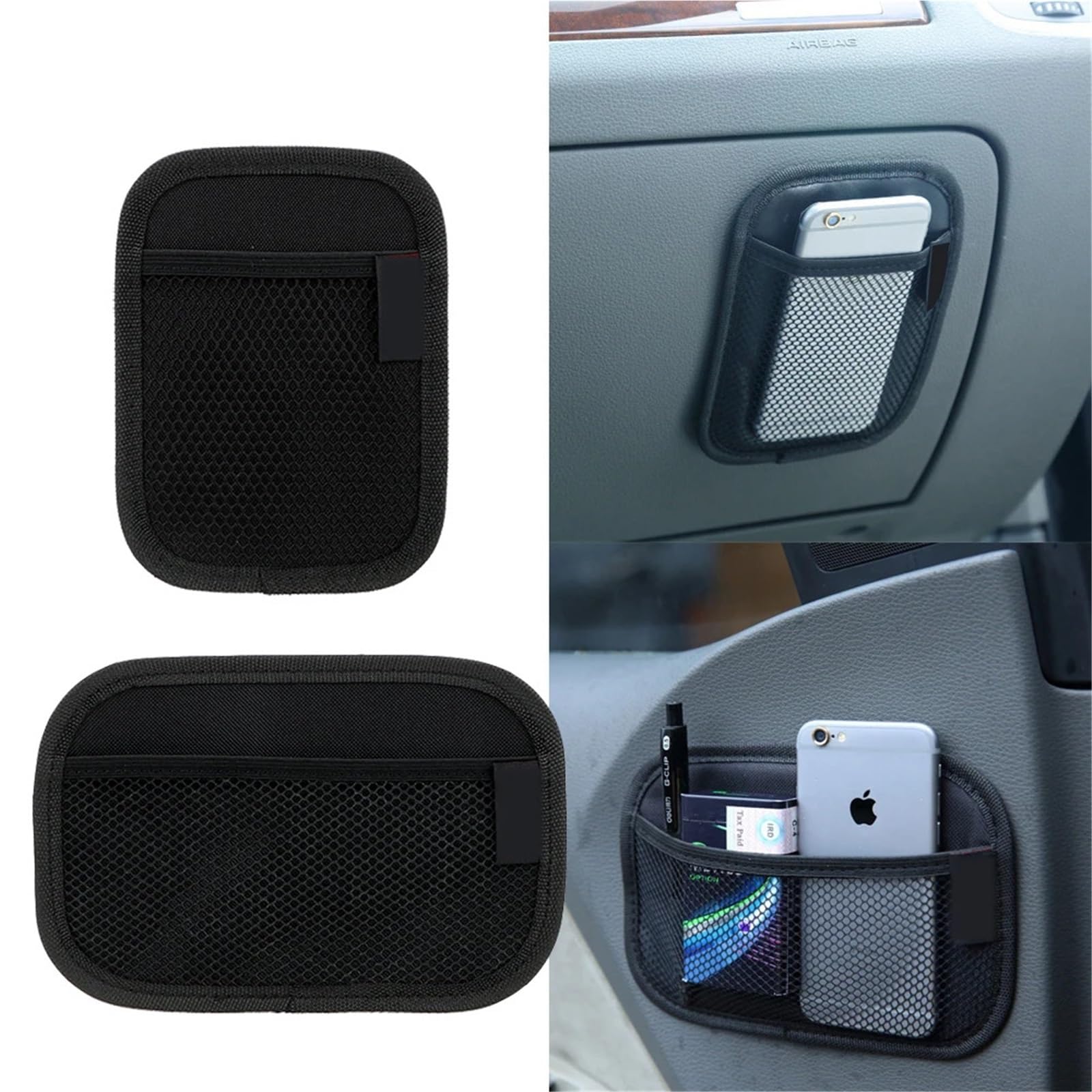Oxford Fabric Car Storage Net Bag Automotive Pocket Multi-use Seat Back Organizer(3pcs)