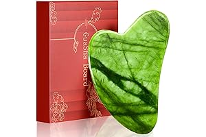 TIGERSTAR Jade Gua Sha Facial Tool for Jawline Slimming, Wrinkles Reduction and Pain Relief