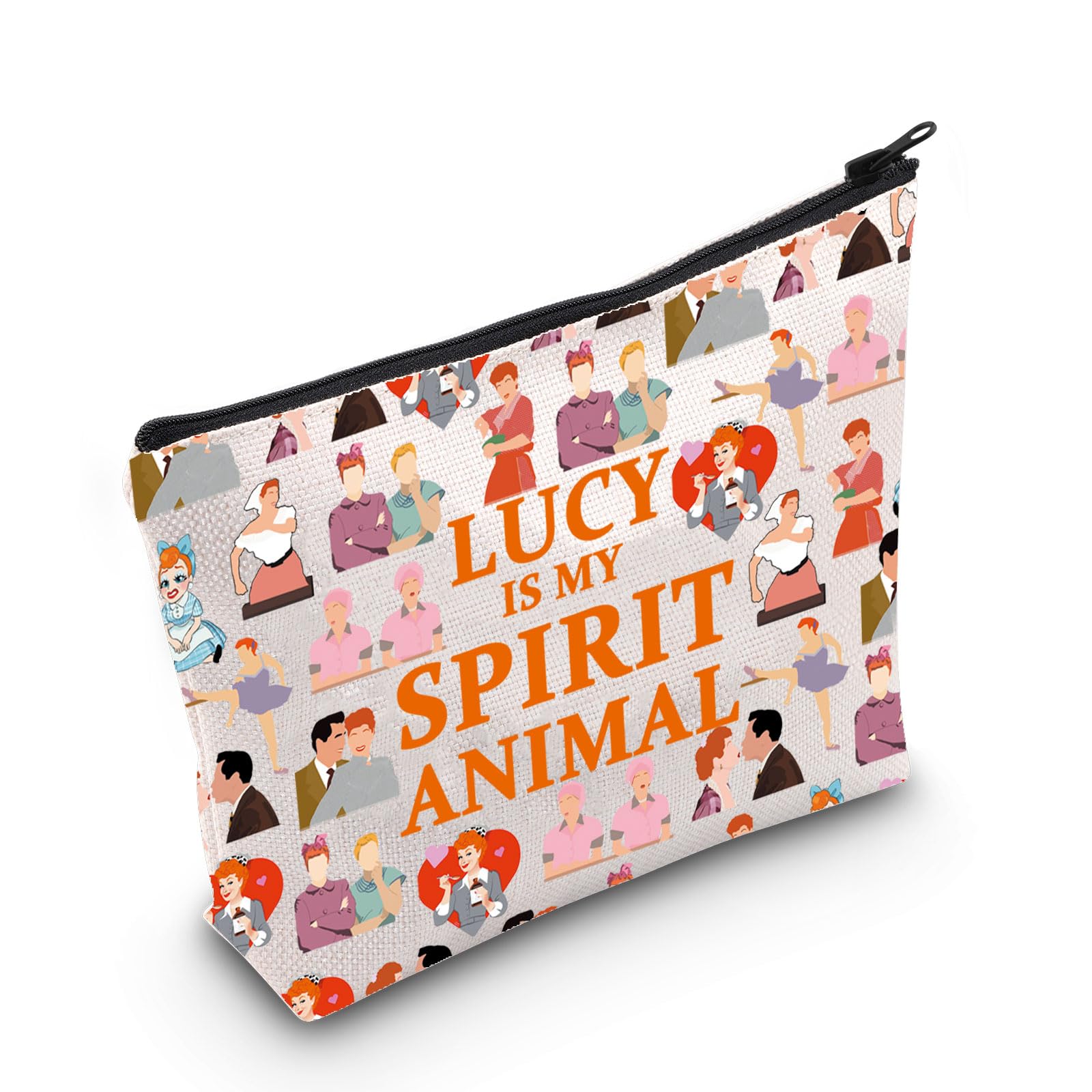 WZMPA Funny Lucy Fans Cosmetic Bag Lucy TV Show Fans Gift Lucy Is My Spirit Animal Zipper Pouch Makeup Bag For TV Series Fans (LUCY Spirit F)