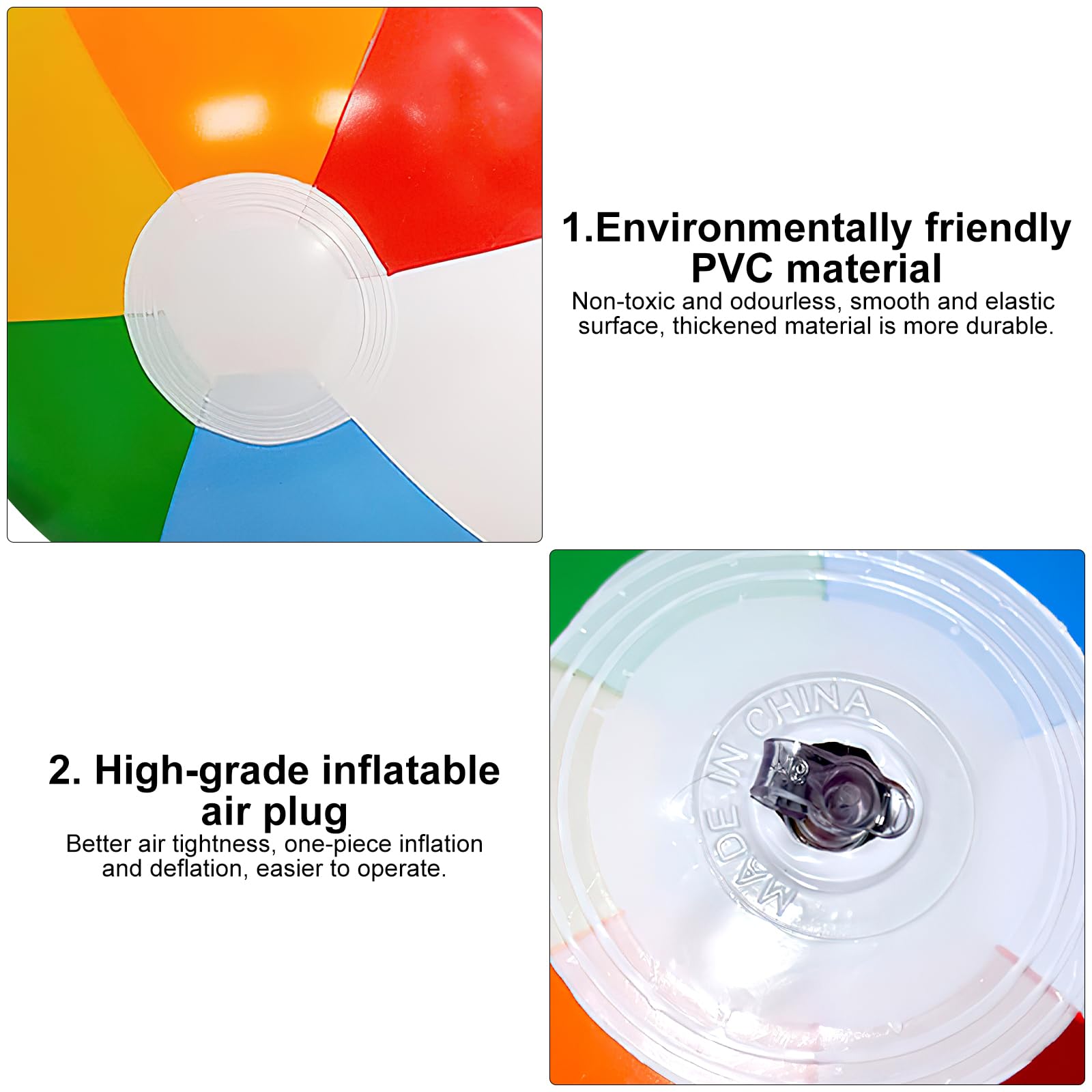 VoizVony 3 Pièces Ballon De Plage Gonflable, 30cm Ballon Gonflable