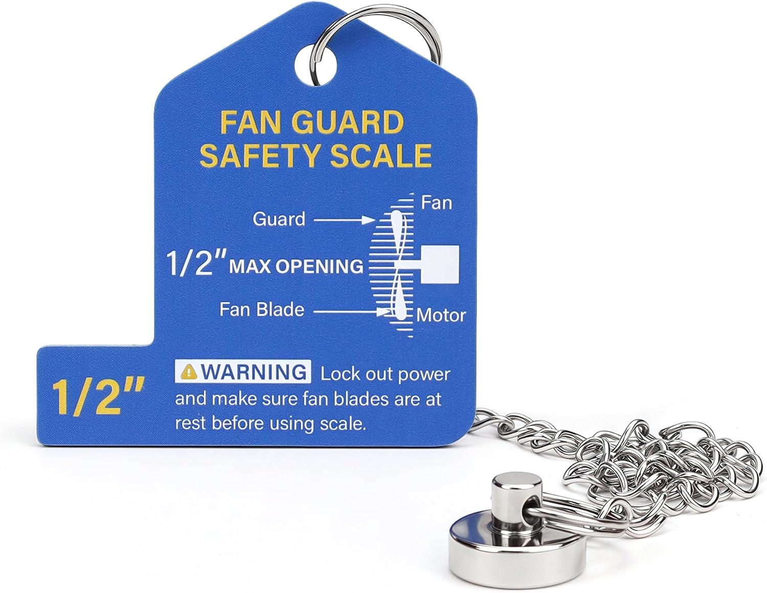 SCOTTCHEN Bench Grinder Safety Gauge, Stainless Steels Bench Grinder Safety Scale with Anti-lost Magnet, with Storage Case-1 Pack