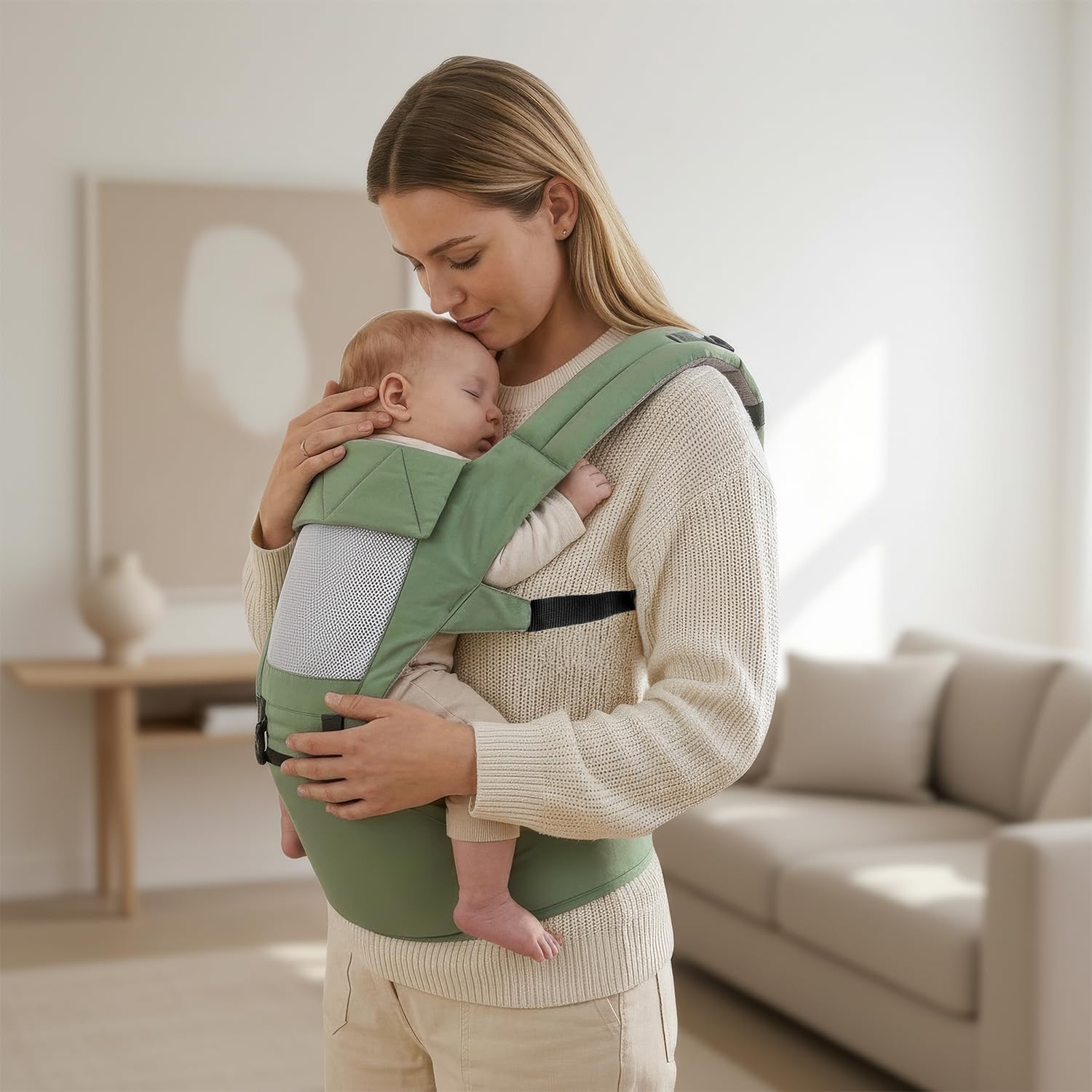 R for Rabbit Upsy Daisy Baby Carrier Cum Kangaroo Bag, Ergonomic Baby Carry Bag, Adjustable Hip Seat Belt, Carrier with 4 in 1 Carry Position for 3 to 36 Months Kids, Max Weight up to 20 Kgs (Green)-picture-43