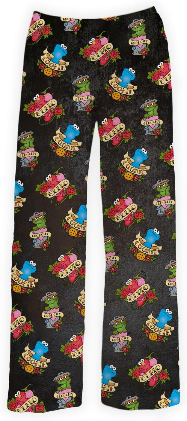 BRIEF INSANITY Sesame Street Pants & Pajama Bottoms, Soft Pajama Pants for Women & Men with Different Design & Sizes