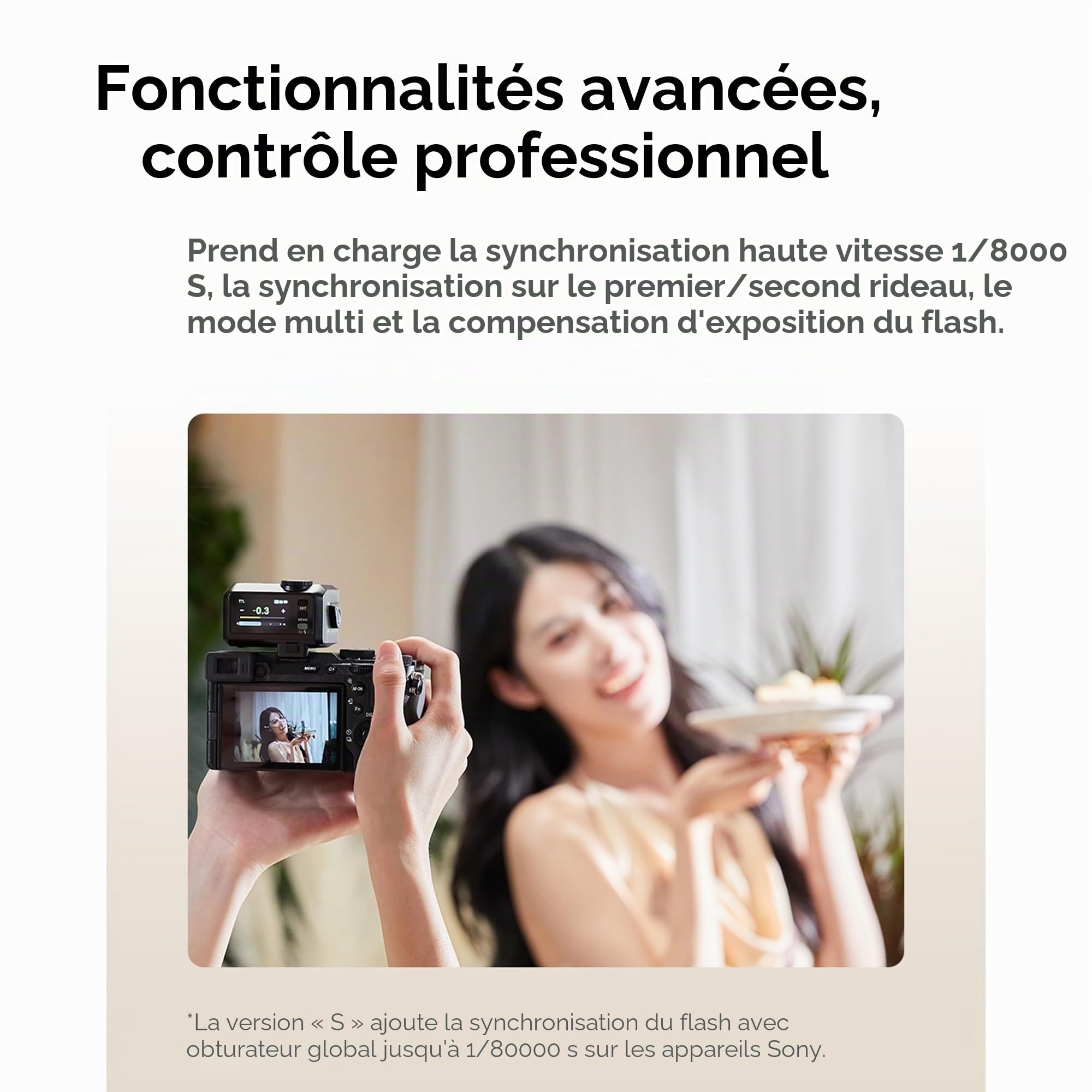 GODOX iT30Pro O TTL Flash pour appareil photo 2,4 GHz HSS 1/8000s GN15 avec écran tactile prend en charge les modes maître et récepteur Diffuseur intégré pour appareils photo Olympus