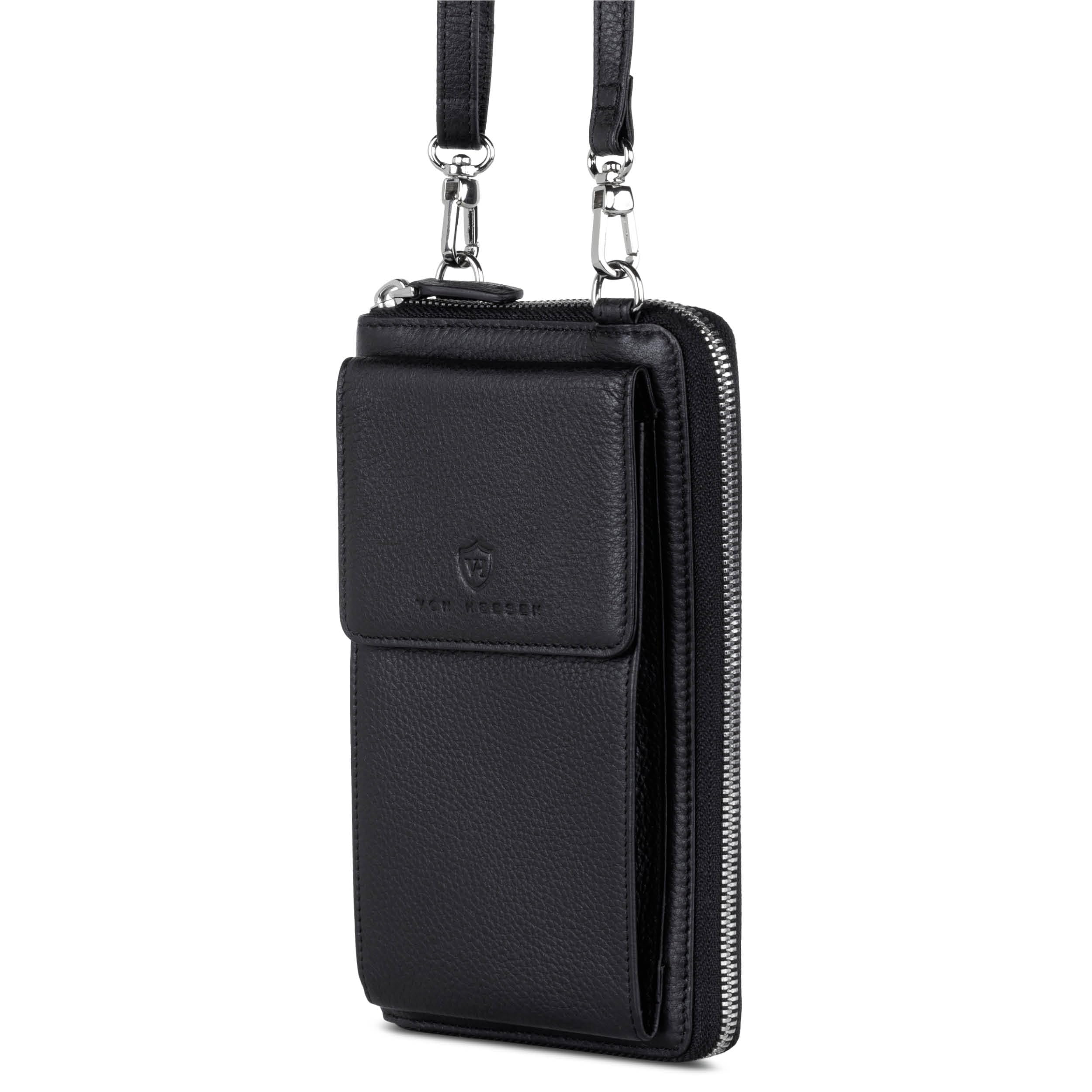 VON HEESEN Leder Geldbörse mit RFID-Schutz - Portemonnaie für Damen & Herren aus echtem Leder - Wallet mit Münzfach - Geldbeutel für Frauen und Männer