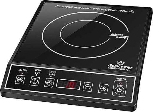 Duxtop 1800W Portable Induction Cooktop Countertop Burner, Black 9100MC/BT-M20B