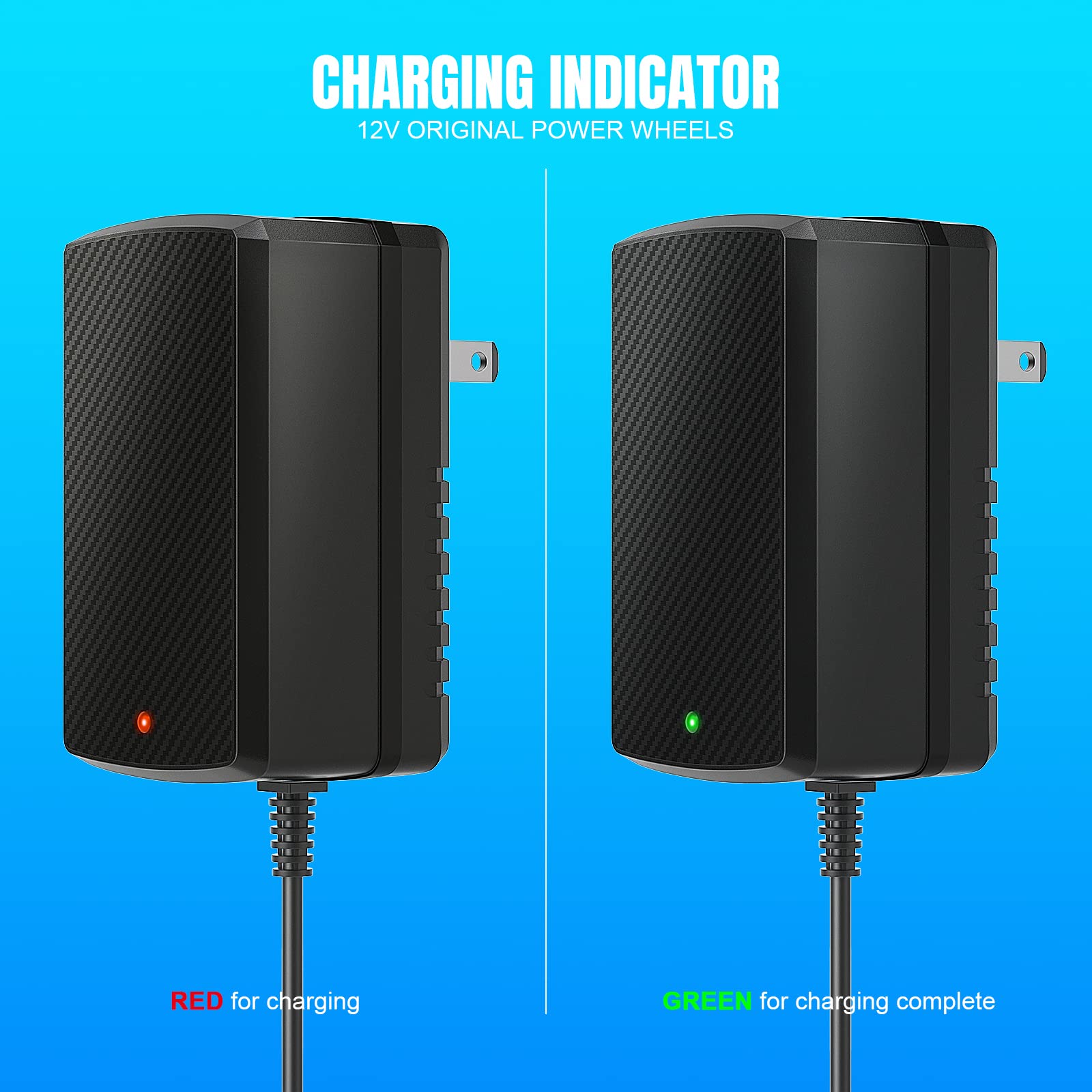 12V Battery Charger for Kids Ride On Car Toys Wrangler SUV Kid Trax Dynacraft Toy Car Jeep ATV Mercedes Lamborghini Quad Kidzone Bumper Disney 12v Kid Car Electric Toys Ride On Charger