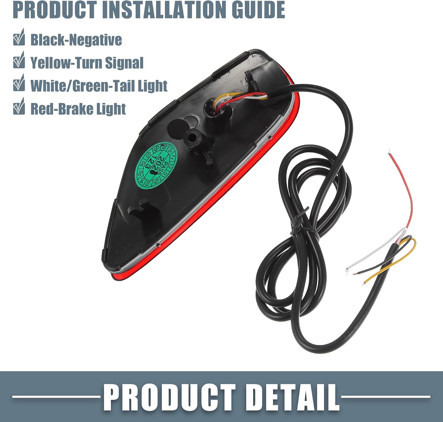 Rear Bumper Reflector Fog Brake Tail Turn Signal Light Red Yellow LED for Kia Seltos 2019-2021 Plastic Red Smoked Lens (Set of 2)