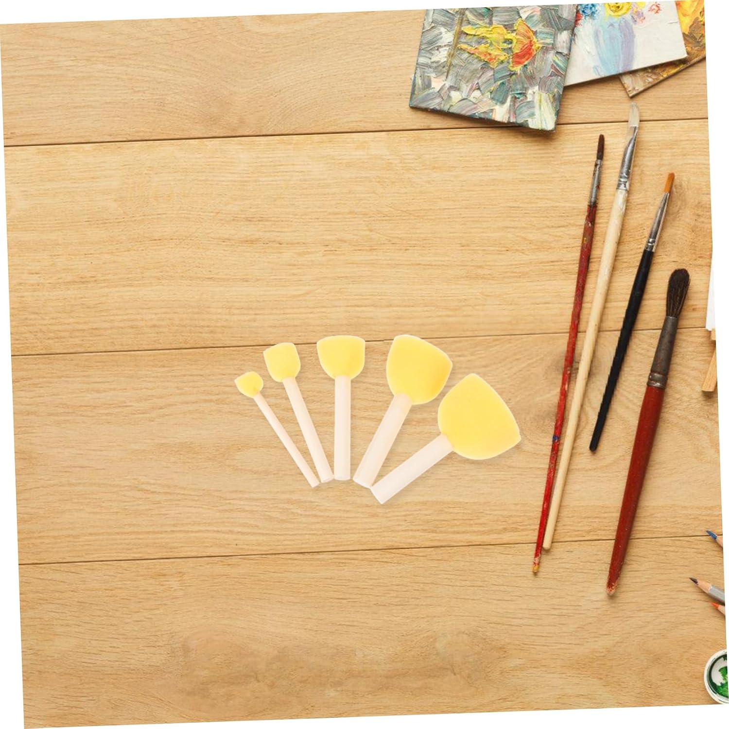 30pcs Artistic Sponge Stamps Round Paint Sponges for Boys and Painting Watercolor Journal Decor Graffiti
