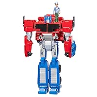 Transformers - EarthSpark, action figure di Optimus Prime Spin Changer da 20 cm con
