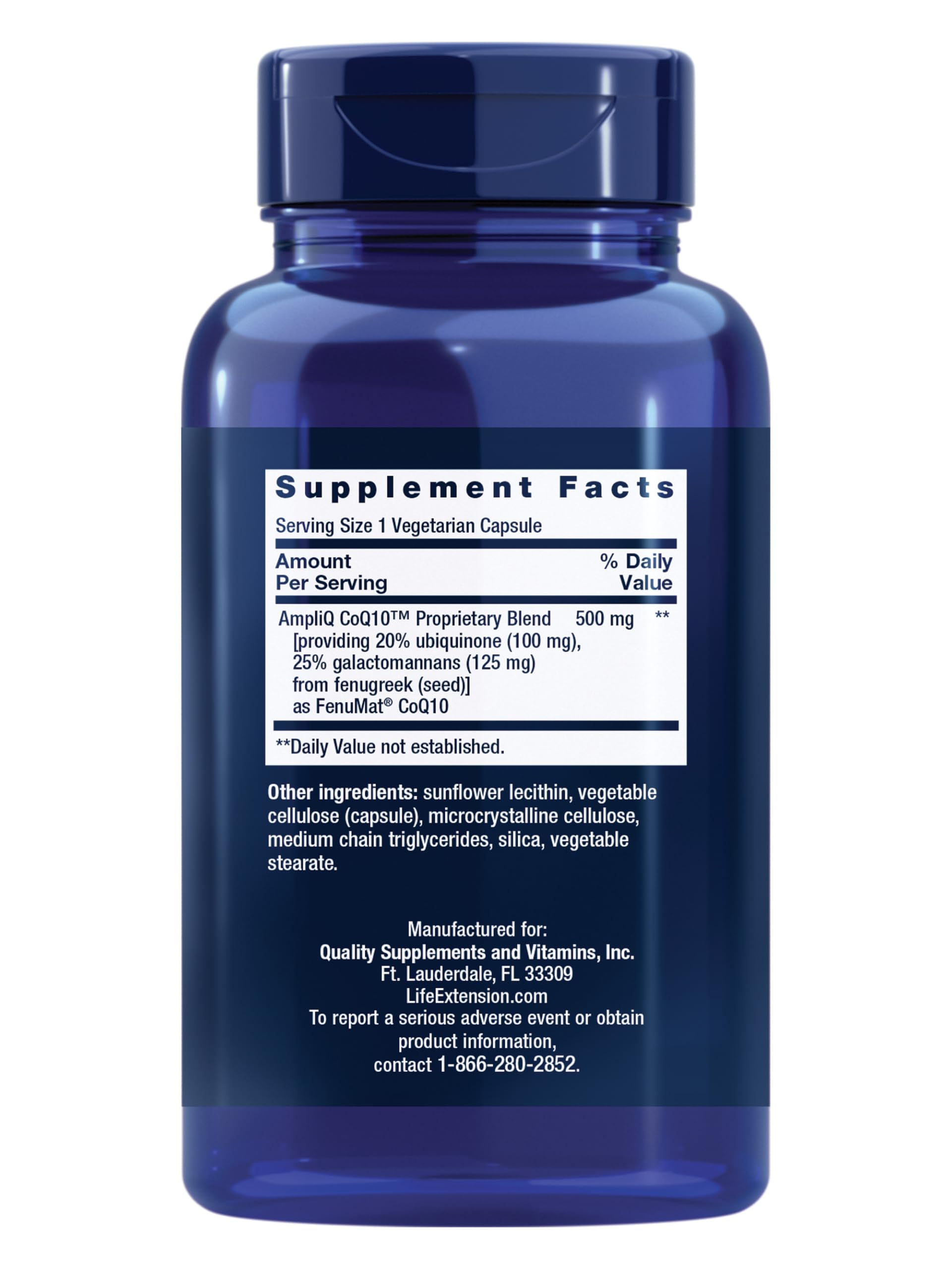Life Extension AmpliQ CoQ10 Ubiquinone 100 mg Advanced Formula, 60 Capsules — Amazon image 2