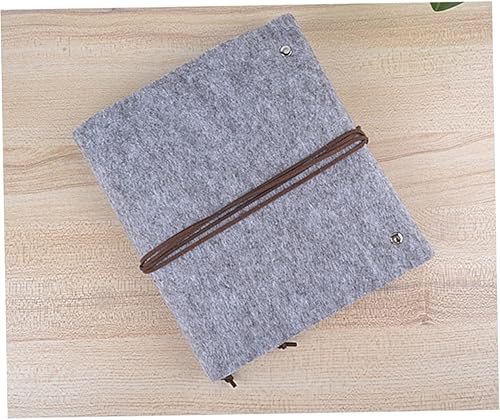 Miniatura 6 de IWOWHERO Mini Journal Memo Note Book Scrapbook Album Spiral Notebook Felt Notebook Journal Notepad Felt Daily