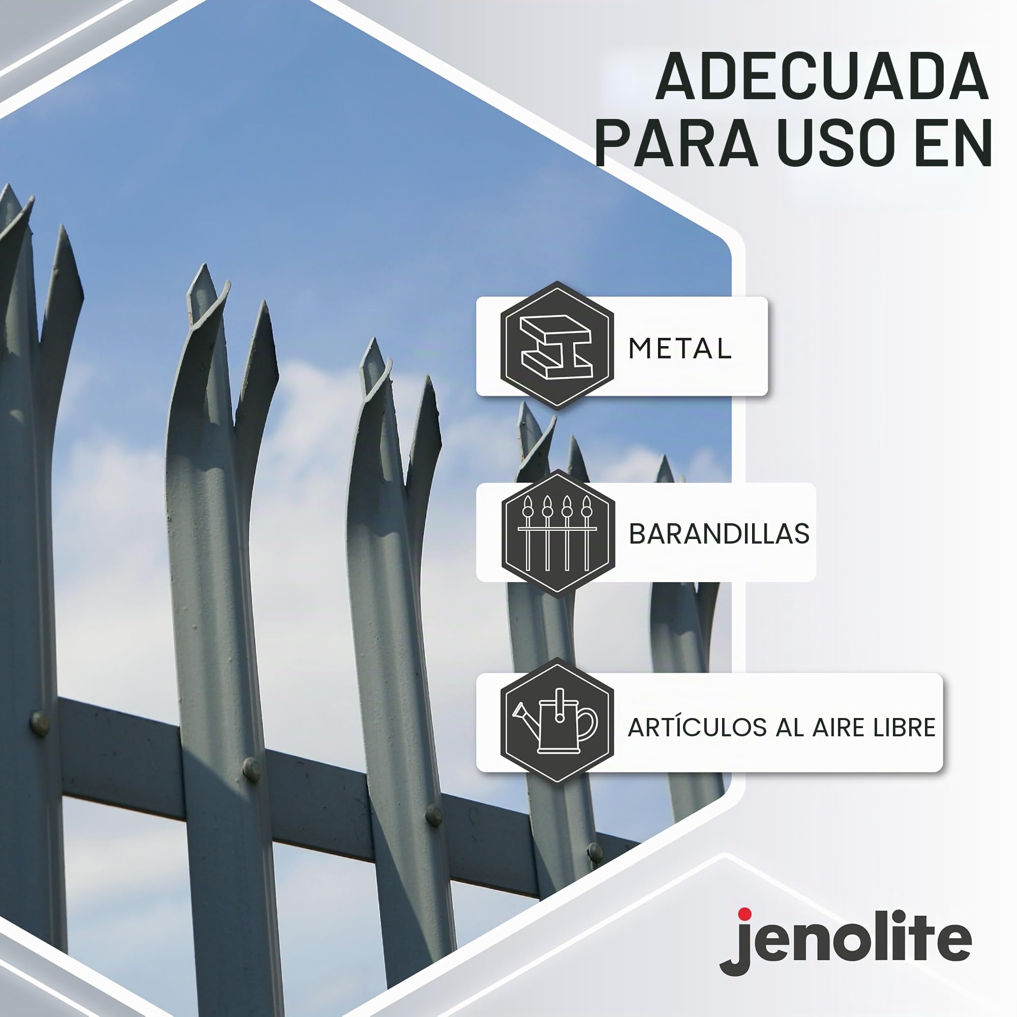 JENOLITE Pintura en aerosol de zinc brillante galvanizado | PLATA |Imprimación y capa superior todo en uno | Protección superior contra el óxido y la corrosión | 3 x 500ml