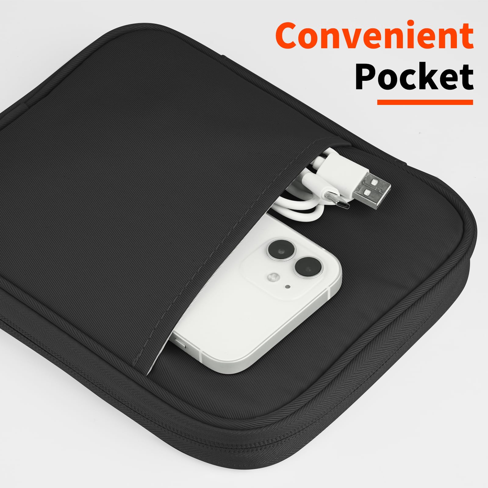 Custodia universale per Kindle Paperwhite/Colorsoft 2024 7", Anti-Drop Protective Sleeve Case, Nero
