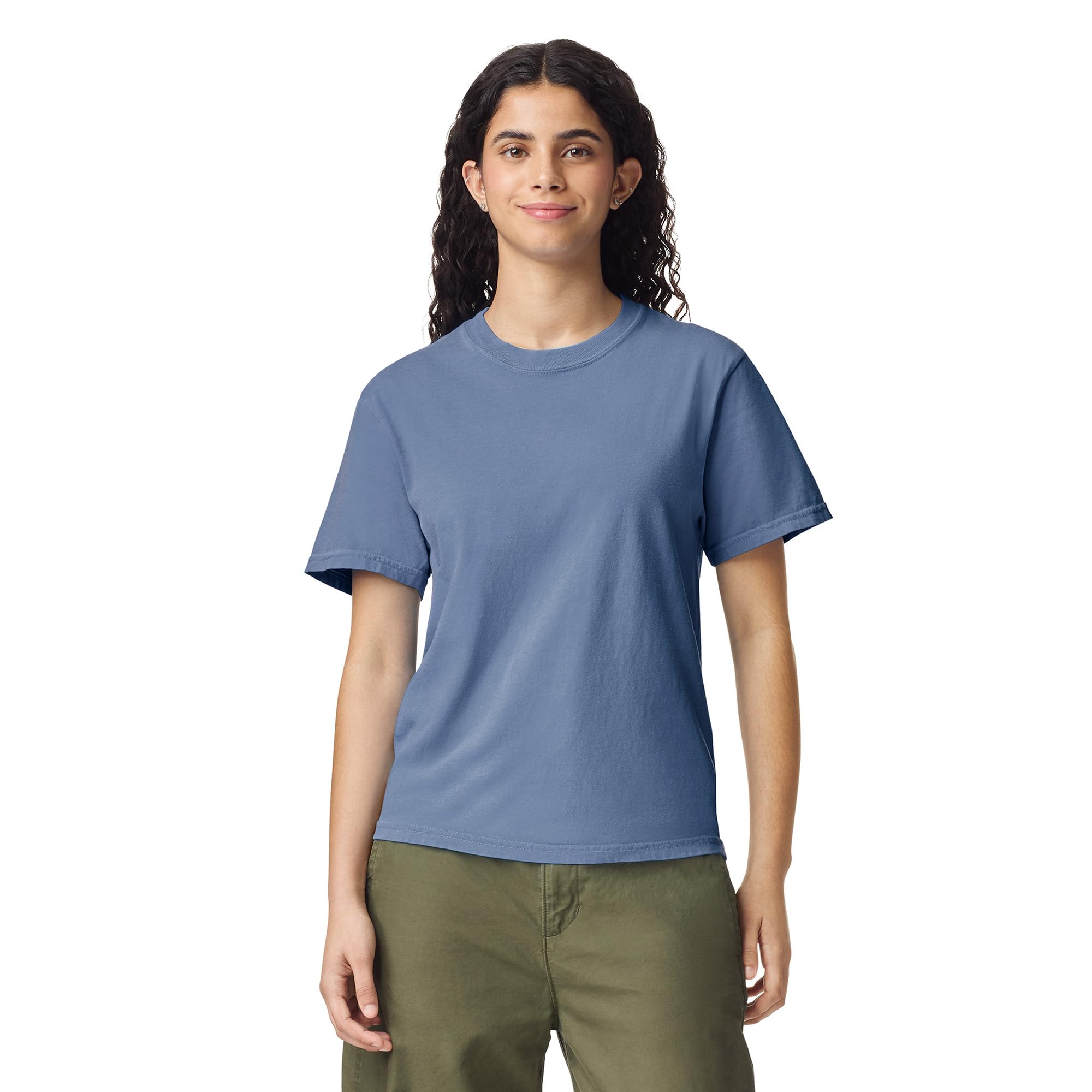 Comfort Colors Men's Adult Tee T-Shirt, Washed Denim, Large