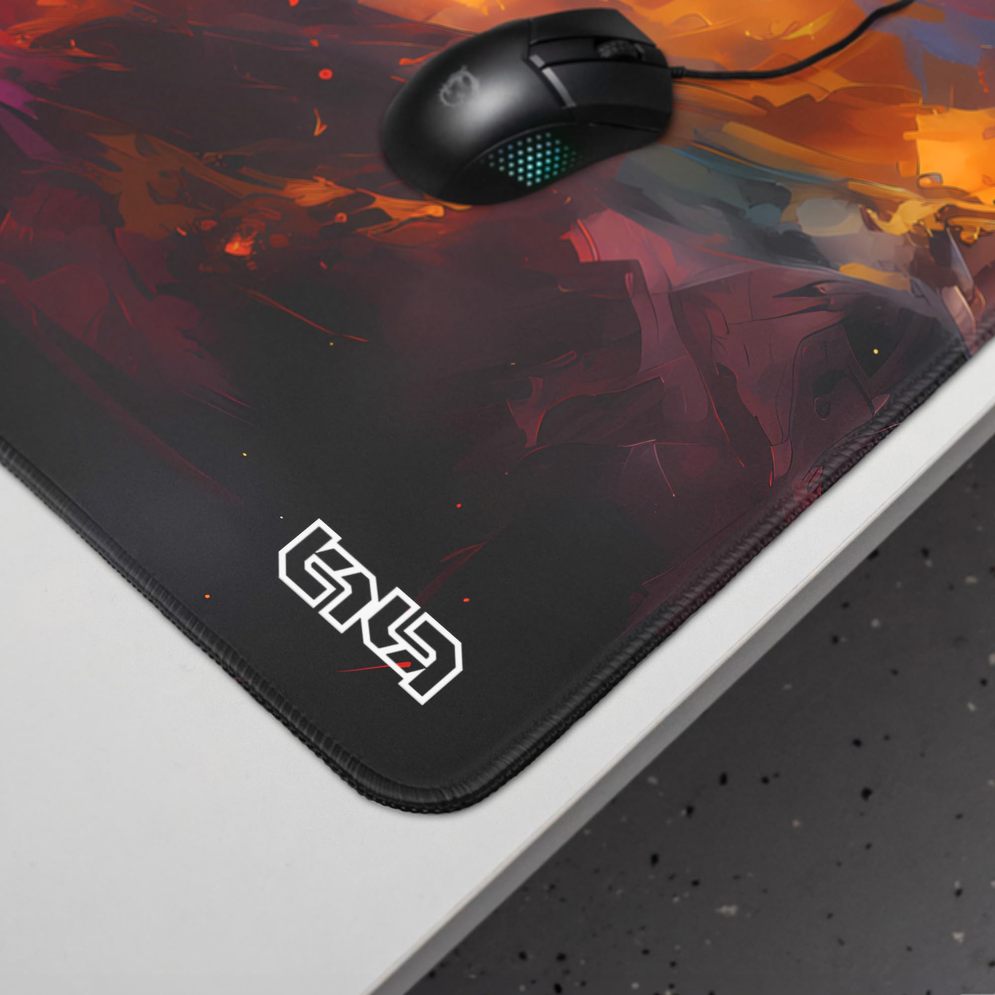 Tilt Grand Tapis de Souris Gamer XXL 100x50 cm | Tapis de Bureau Gaming Anti-Dérapant | Mouse Pad Imperméable pour PC et Accessoires Gaming | Tapis de Clavier (Dragon's Wrath)