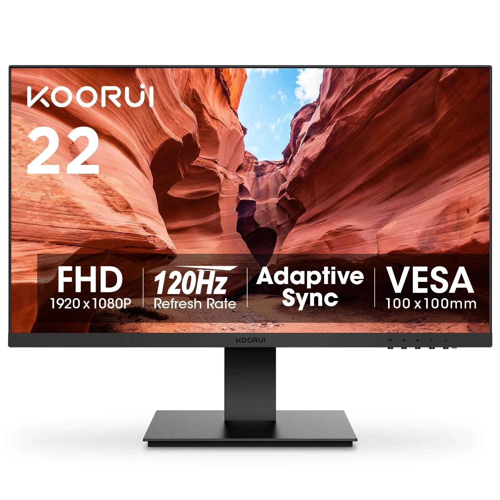 KOORUI 22 Inch Computer Monitor, FHD 1080P VA Desktop Display