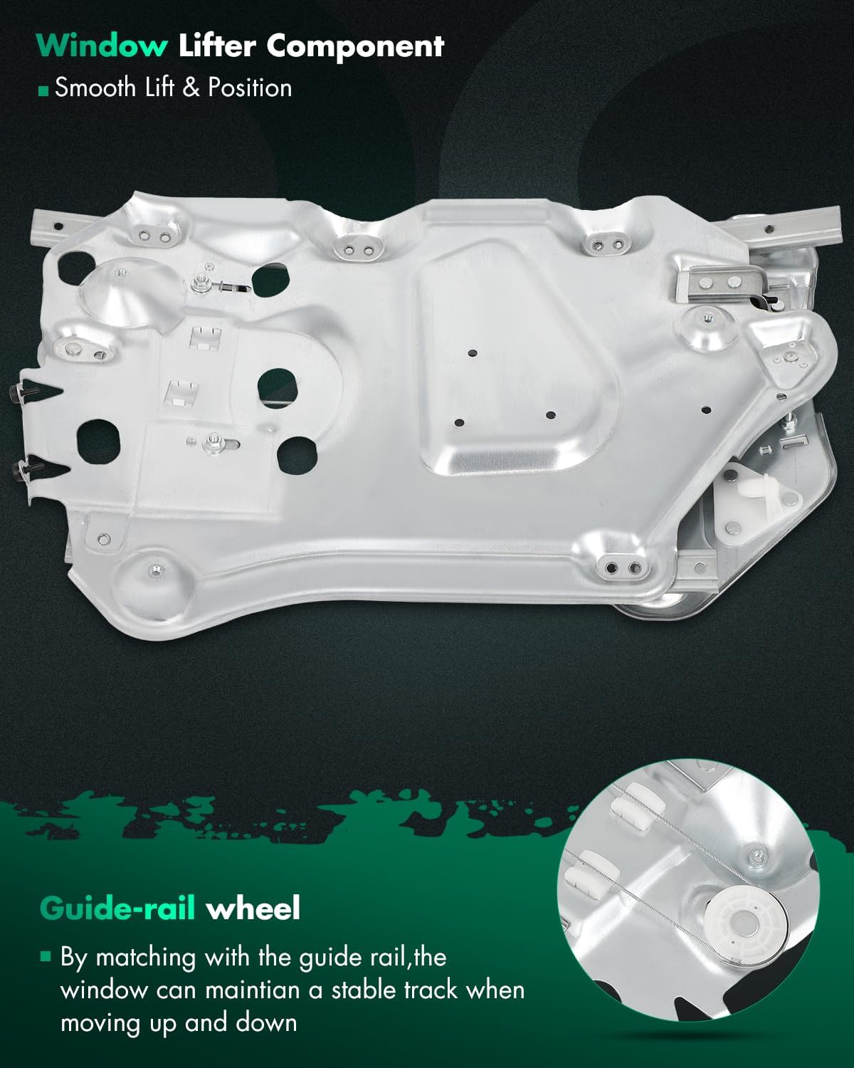 SCITOO Rear Left Power Window Regulator Without Motor Fit for 1996-2006 for Chrysler for Sebring,752-284