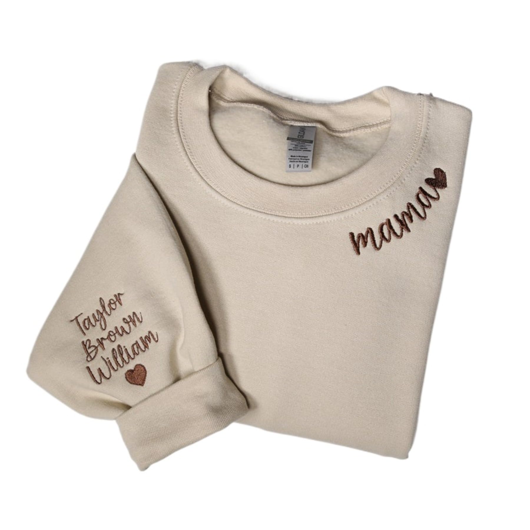 Sudadera bordada personalizada para mamá con mangas con nombres infantiles, traje de anuncio de embarazo, linda