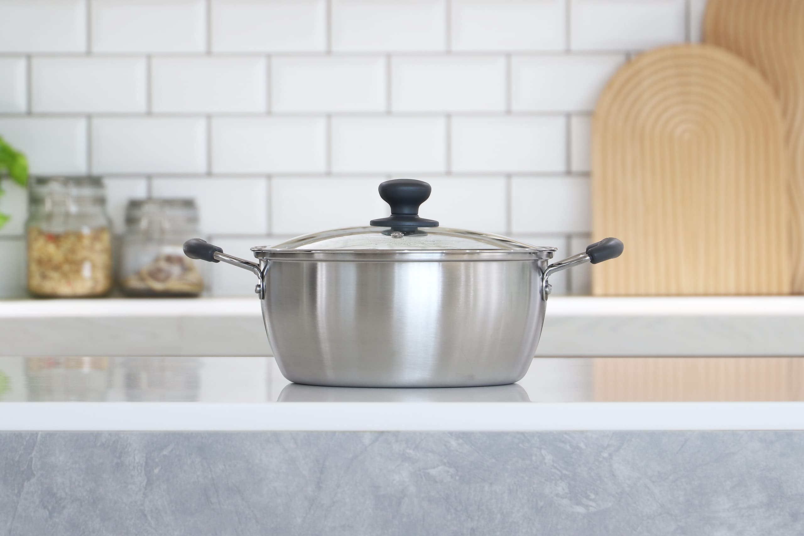 フランス製 両手鍋 イエロー 22 フランス製 両手鍋 イエロー 22