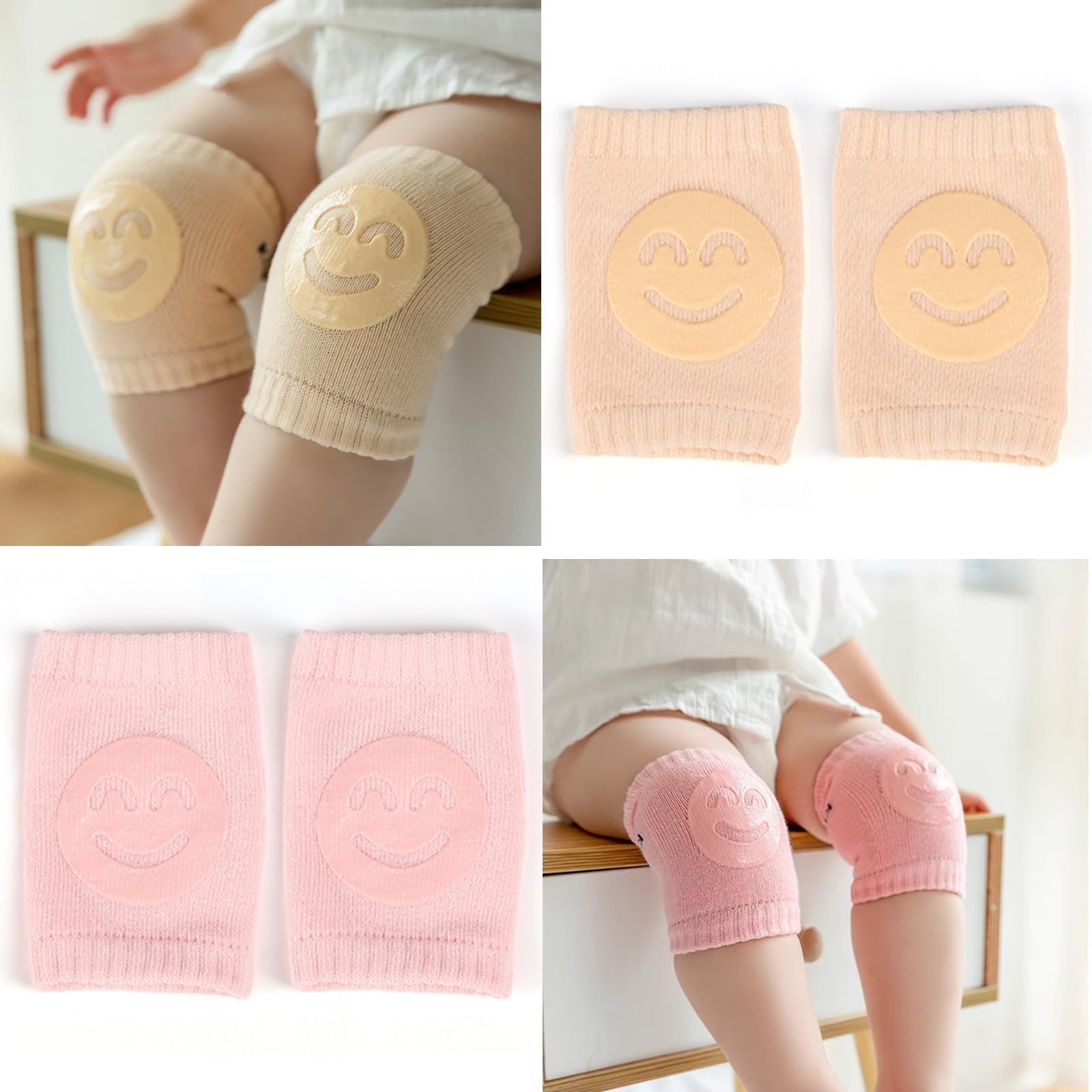 Protector de Cabeza para Bebés, Almohadilla Protectora Ajustable Contra Impactos, Suave y Transpirable, Adecuada para Bebés que Gatean de 4 y 36 Meses (Rosa)