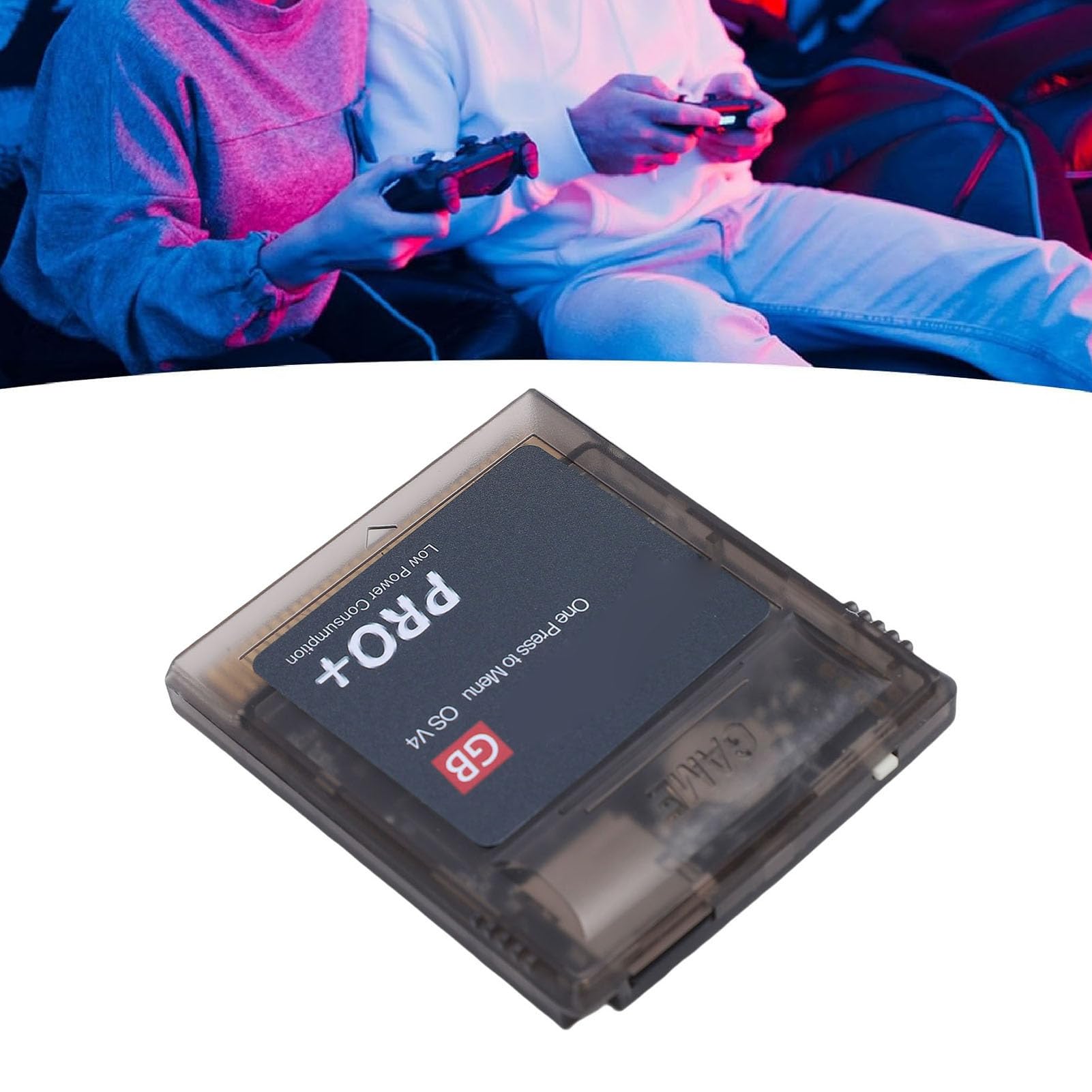 Sxhlseller Cartouche Flash Gameboy, Cartouche Multi-jeux 1000 en 1 avec Carte Mémoire 4G, économie D'énergie Automatique, Compatible avec les Consoles GB GBC, Prend en Charge MBC1 MBC2 MBC3 (Gris