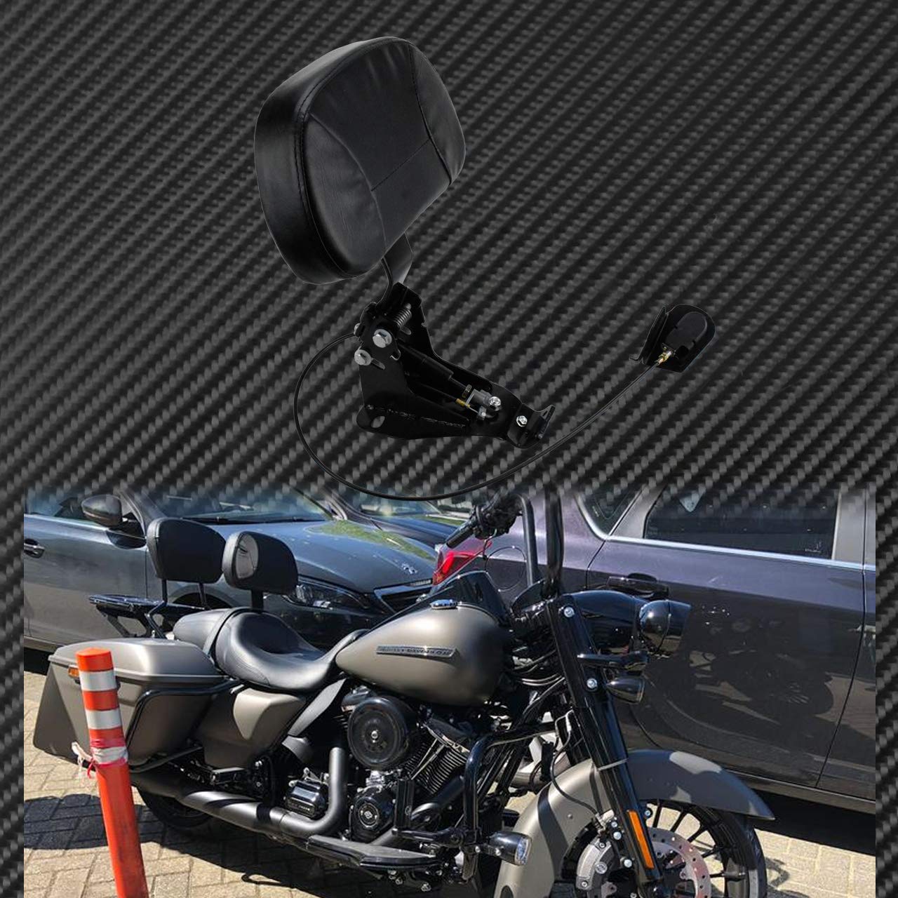 YHMTIVTU オートバイ　背もたれ　ハーレー用 Amazon | YHMTIVTU ドライバー ライダー バックレスト 背もたれ 調節