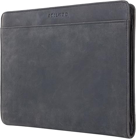 Cartellina Porta Documenti STILORD 'Elton' - Pelle Vera, A4, Per MacBook 13", Cognac - Foto 6