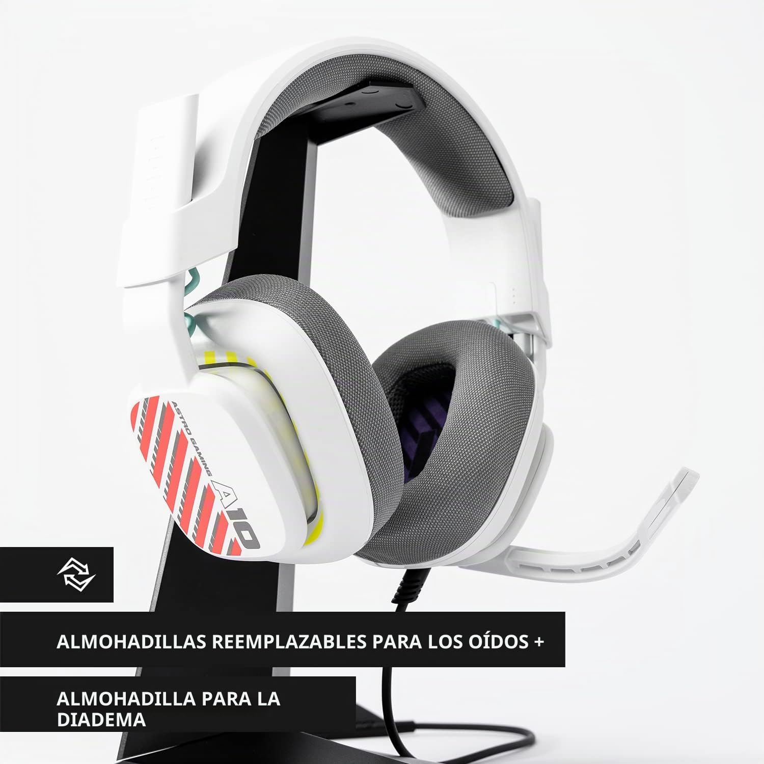 ASTRO Gaming A10 Gen 2 - Auriculares de diadema con cable y micrófono flip-to-silencioso, controlador de 32 mm, compatible con PlayStation, color blanco (reacondicionado)