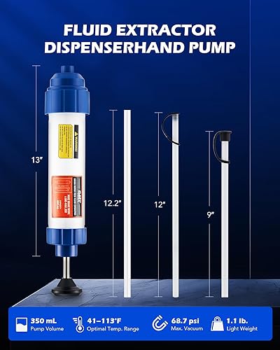 Miniatura 3 de Orion Motor Tech Bomba extractora de aceite, extractor manual de líquido de 6.8 fl oz para transmisión de engranajes de transmisión de aceite y