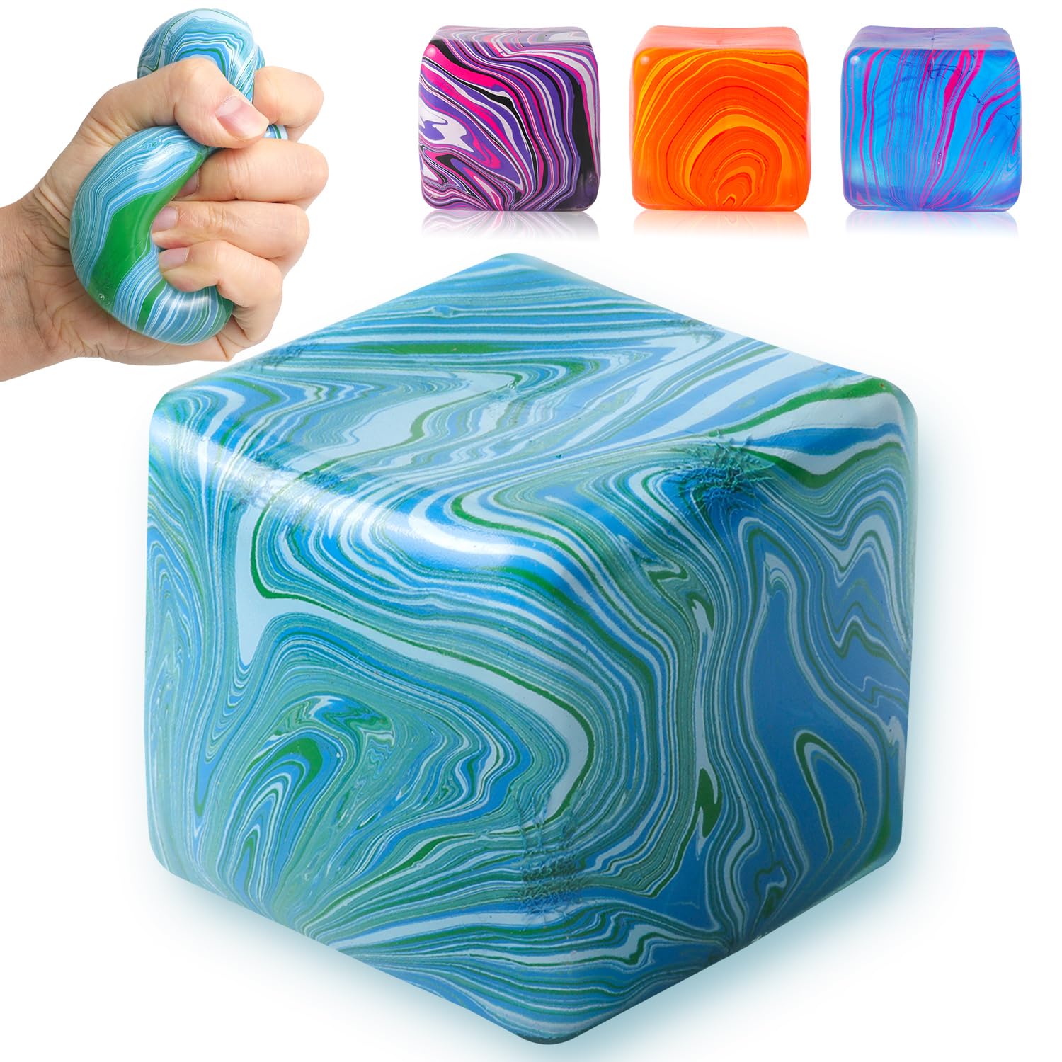 Ice Cube Stress Ball, Slow Rising Squishy Sensory Fidget Toy for Teens
