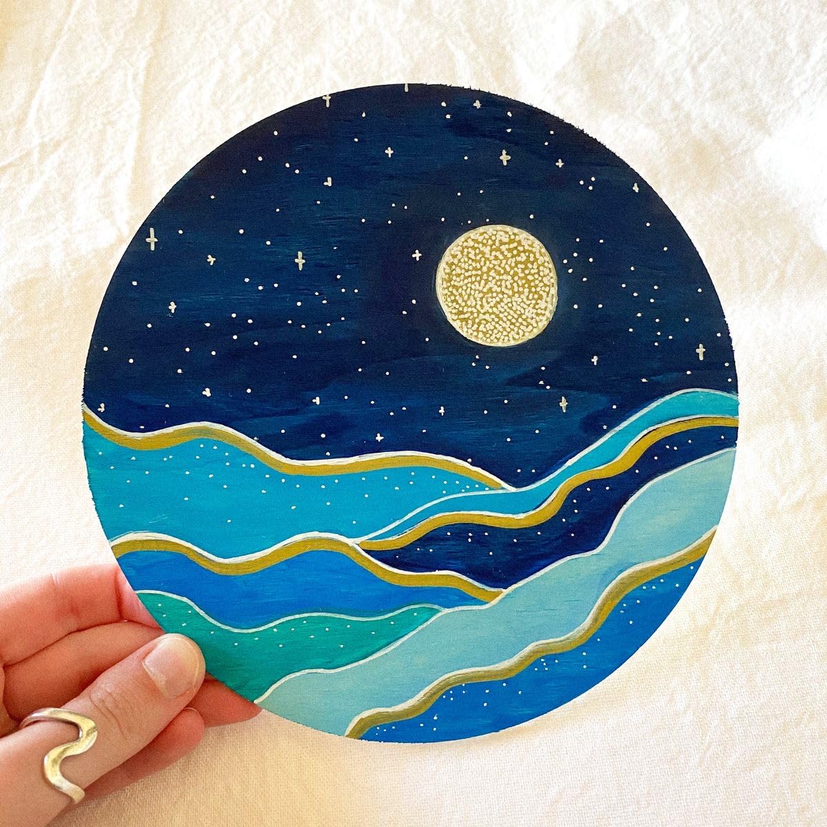 CRAFNICK® 6 Inch Round MDF Boards for Art and Craft - Set of 5 | 2.5mm Plain MDF Cutouts | DIY MDF Cutouts for Resin Art, Lippan, Mandala Painting | MDF Plaque Cutout | DIY Items (5) 3