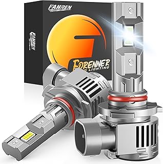 Fahren 2023 Upgraded 9005 LED Headlight Bulbs, 24000LM 600% Brighter 1:1 Size Wireless HB3 Headlight Bulbs, 6500K Cool White Canbus LED Bulb, Plug and Play Halogen Replacement, Pack of 2