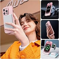 Vista 332 de TOCOL Funda magnética 3 en 1 para iPhone 15 Pro, mejorada [protección completa de cámara] con 2 protectores de pantalla, compatible con MagSafe, Gris