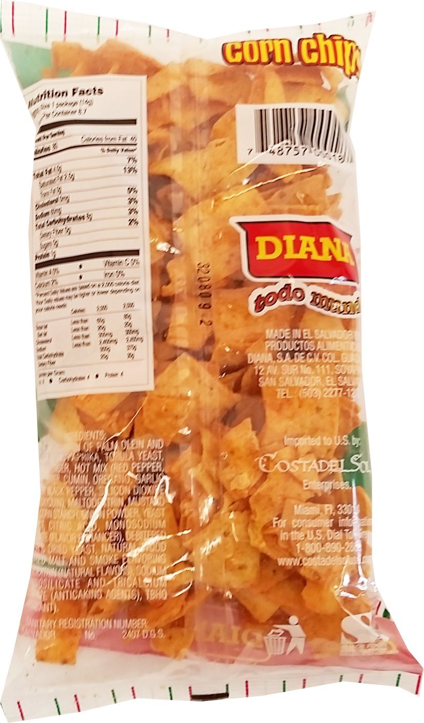 Prodiana Corn Chips Hot Snack 4.30 oz - Picante (Pack of 18)