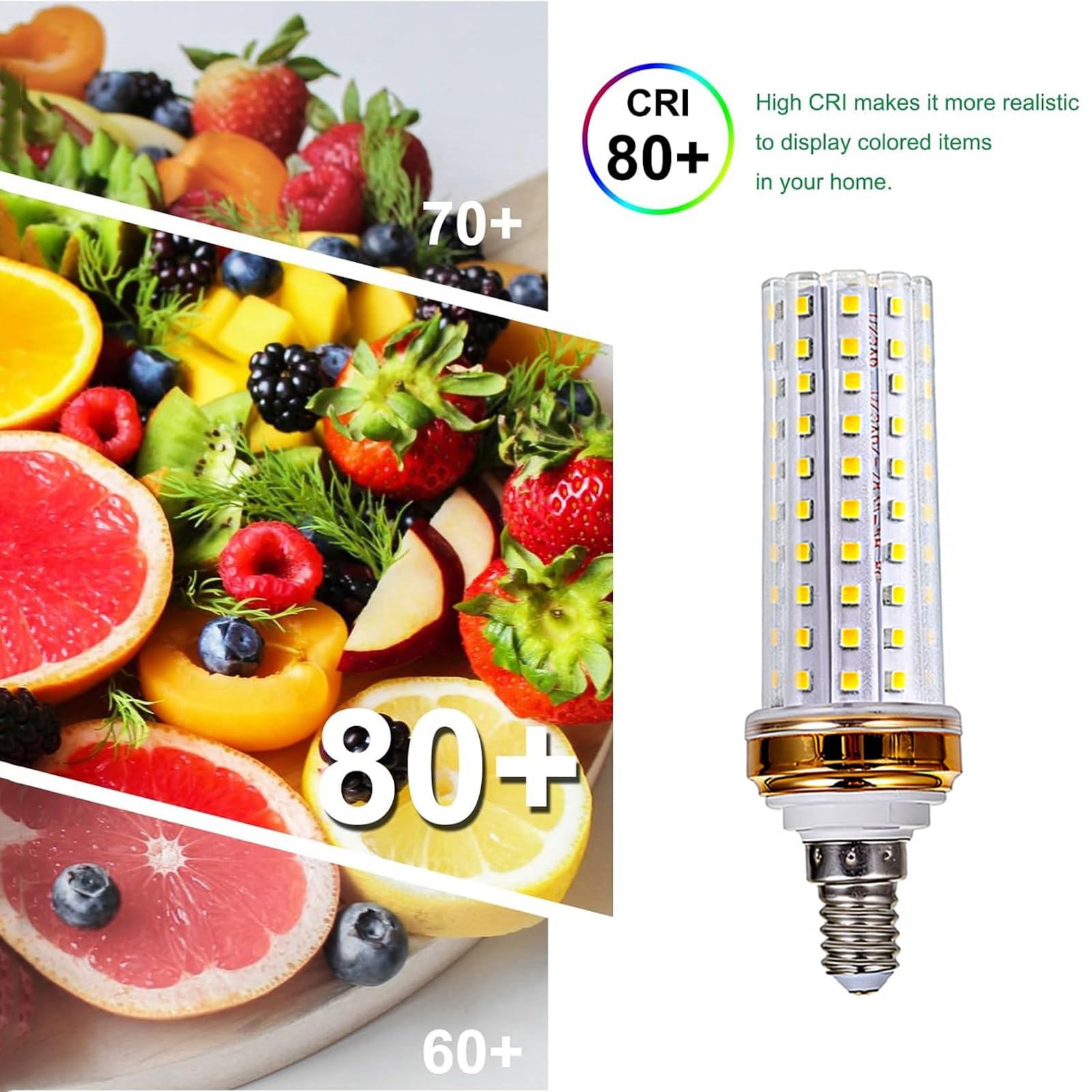 Bombillas LED E14 20W Equivalente A 200W Ahorro Energético Larga Vida Útil (CRI > 80) Sin Parpadeos 2000LM Para Salón Dormitorio Cocina Comedor No Regulable(Cool White 6000K,10 Pack)