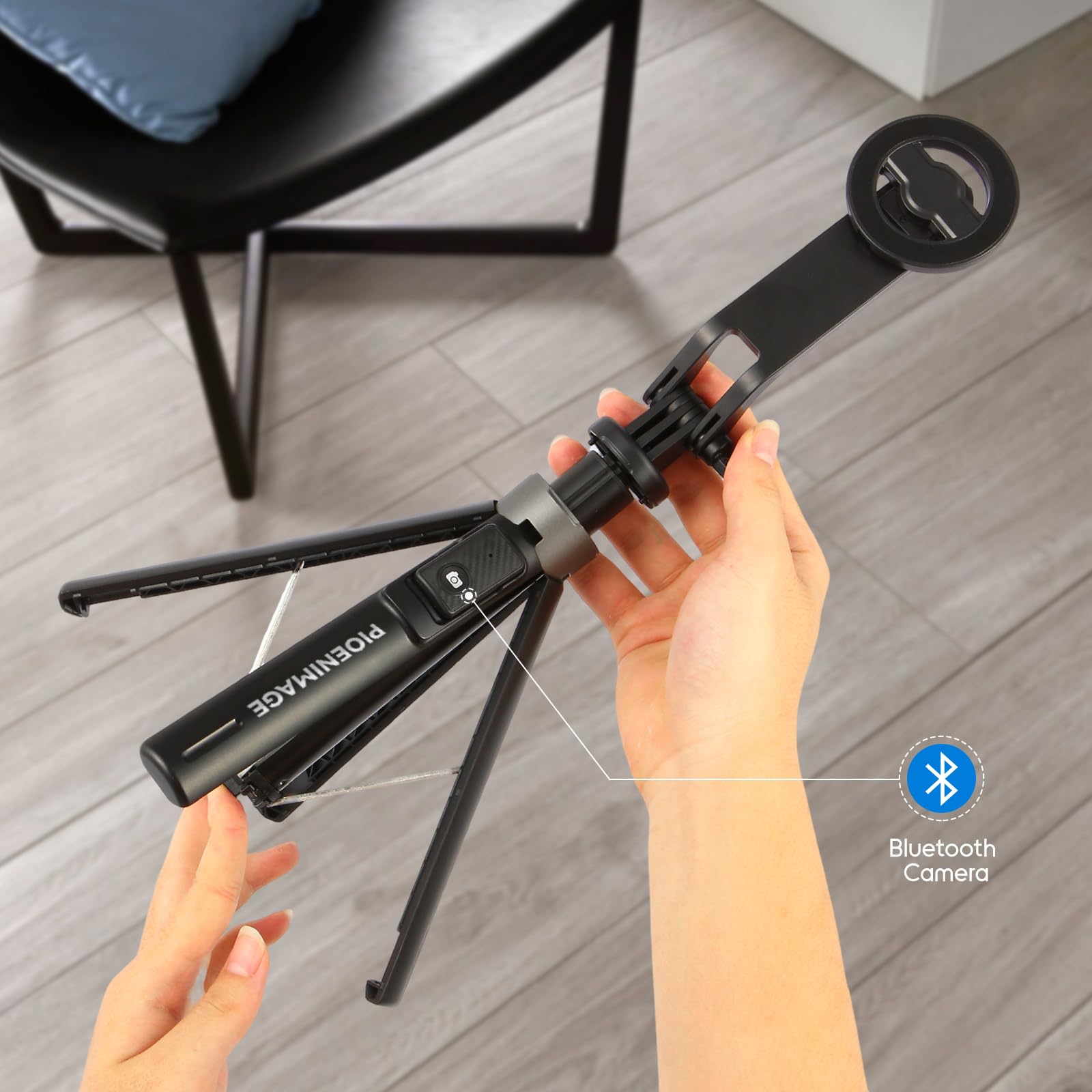 Perche à selfie magnétique pour iPhone, trépied de voyage pour iPhone, support de téléphone portable magnétique extensible pour photographie, enregistrement vidéo, diffusion en direct