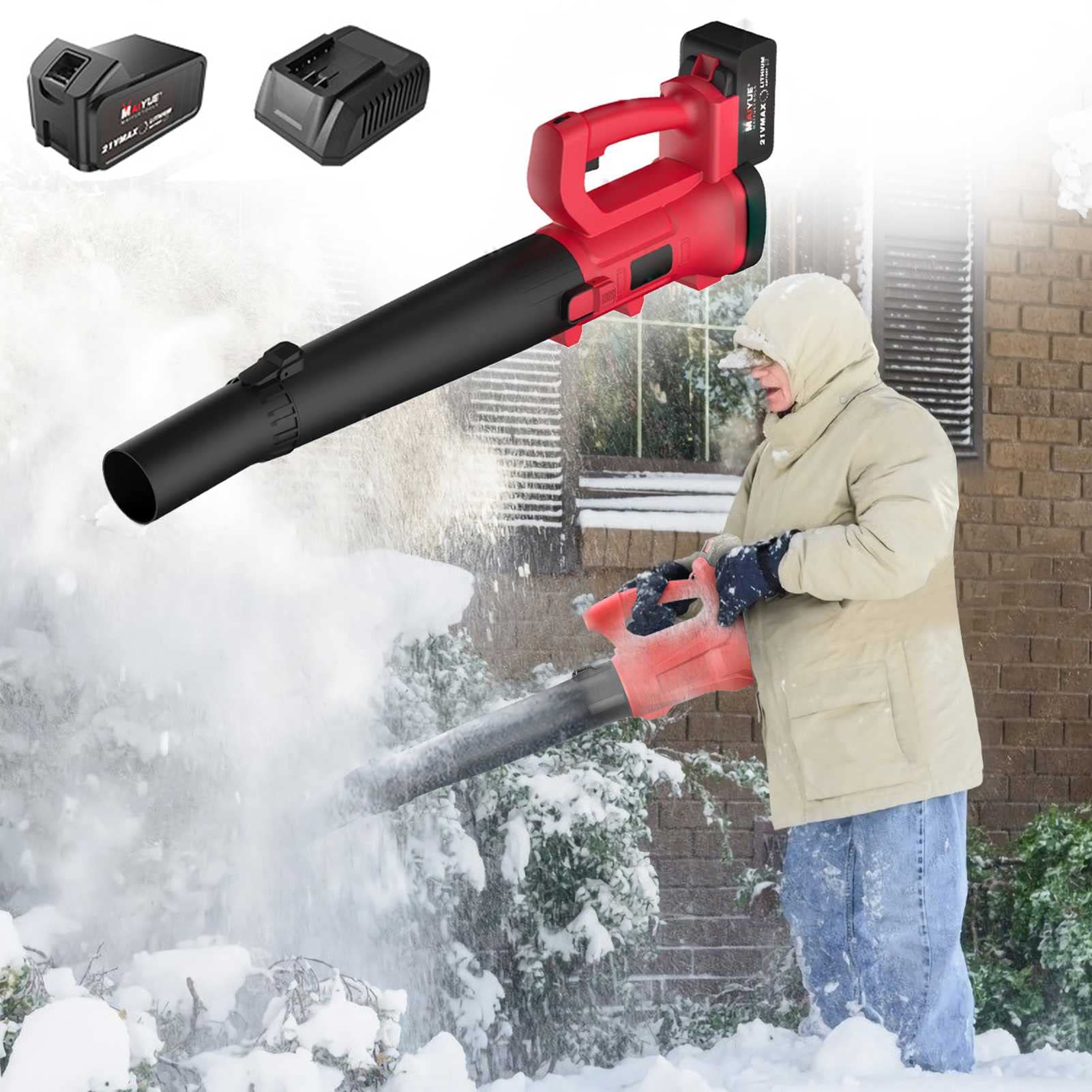 Buy 21v Cordless Electric Air Blower, 6speed, Leaf Dust Collector