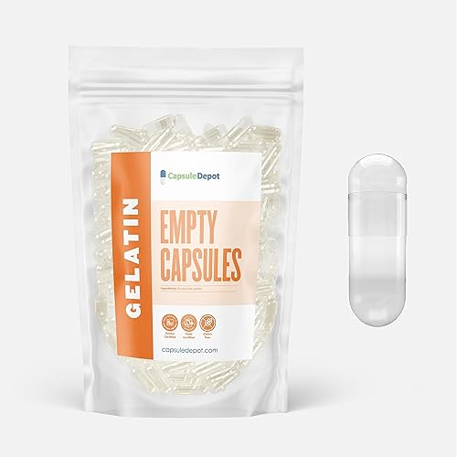 Miniatura 1 de CapsuleDepot - Cápsulas vacías de tamaño transparente 000 cápsulas vacías de gelatina - Cápsulas vacías de gelatina - Cápsulas de píldoras vacías -