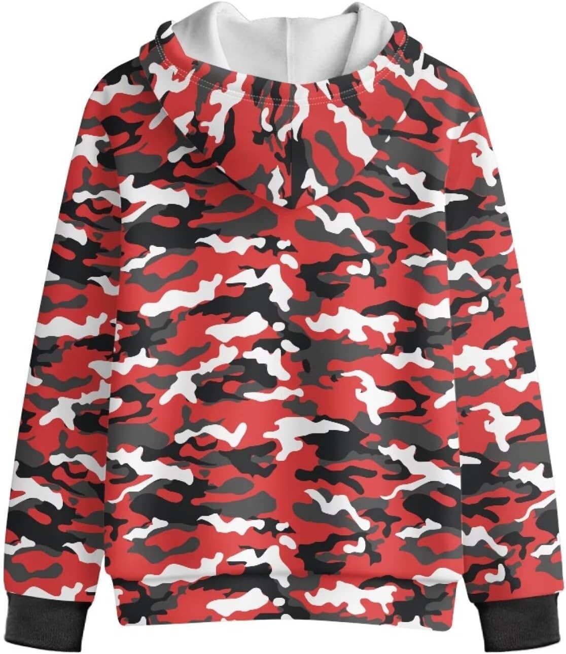 Camo Hoodies for Girls 6-16Y Boys Long Sleeve Zip Up Fleece Hoodies